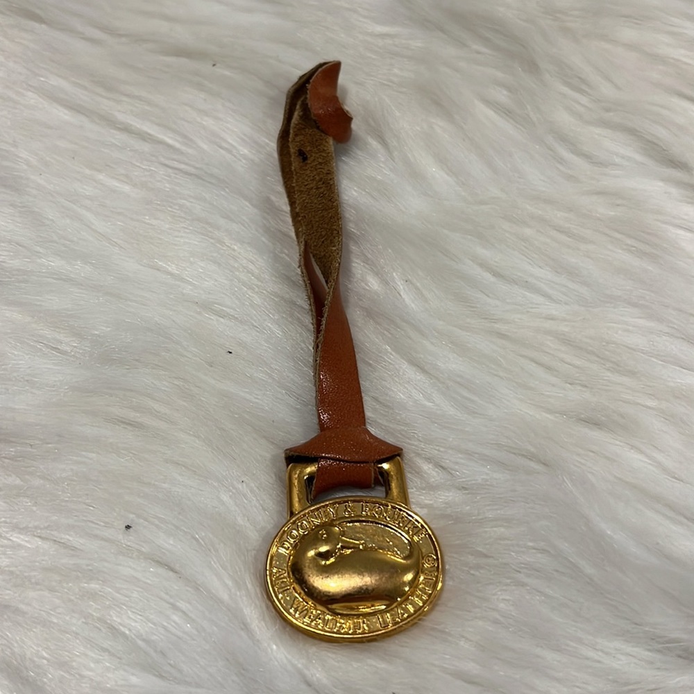 Dooney & Bourke Gold/Brown Duck Emblem Tag/Replacement Charm - Picture 3 of 5
